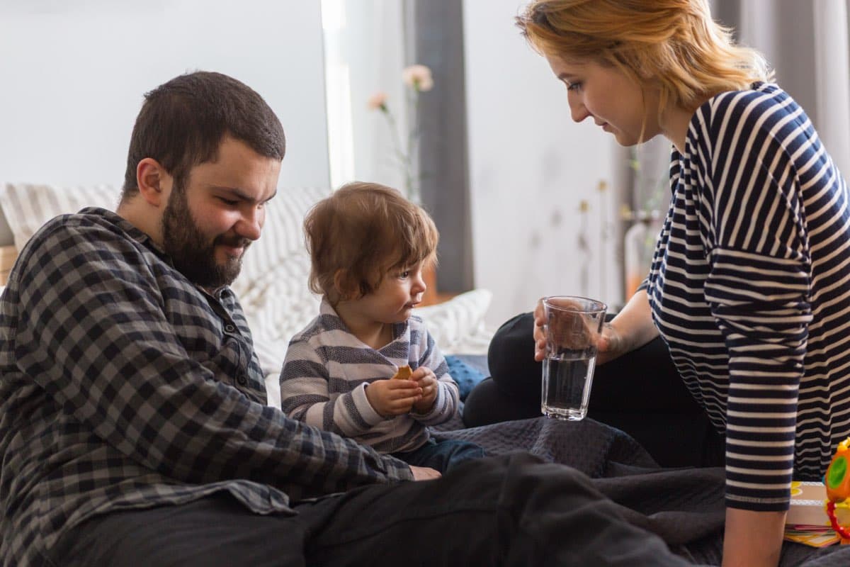Family enjoying clean water