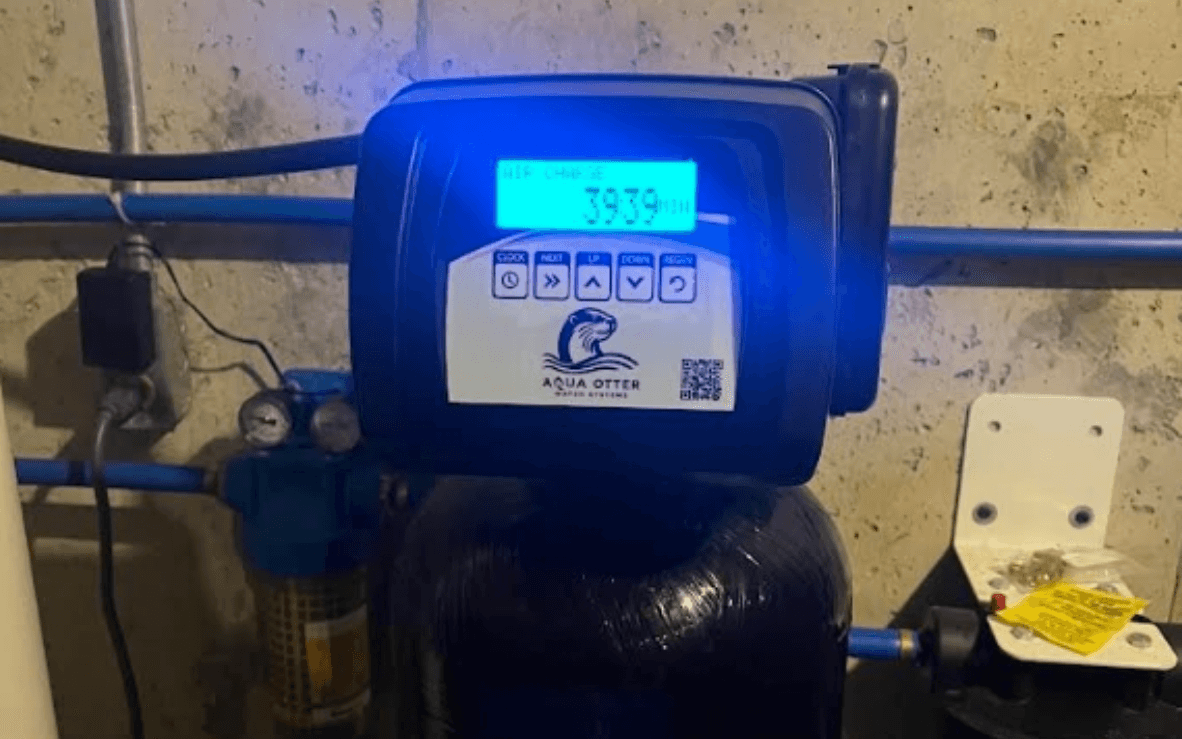 Iron stains from well water