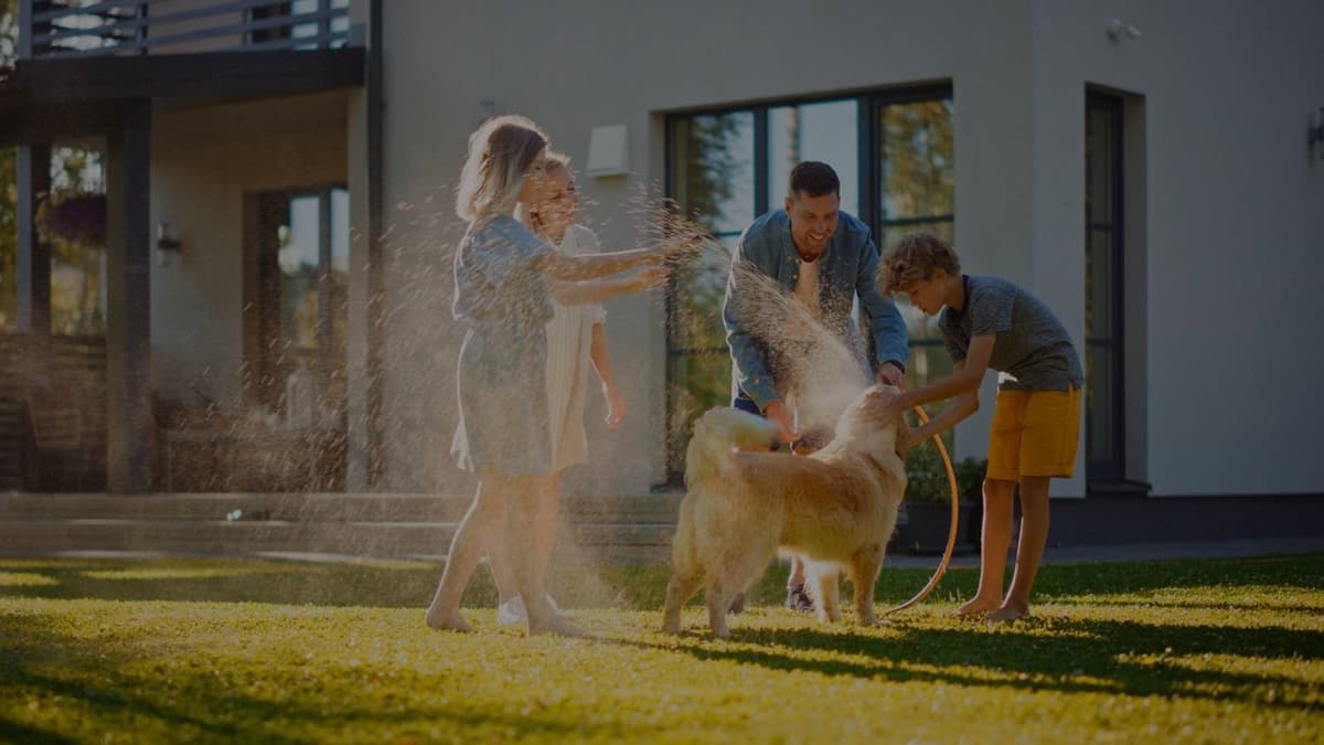 Family enjoying clean water outdoors
